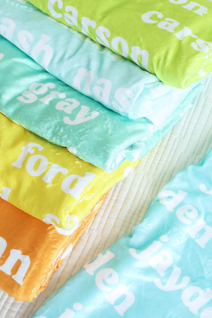 Personalized Color Blanket | Neon Lights