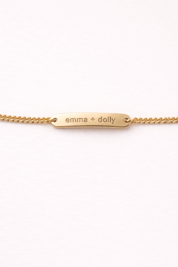engraved bar bracelet