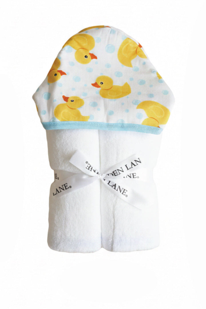 toddler rubber duck hooded towel