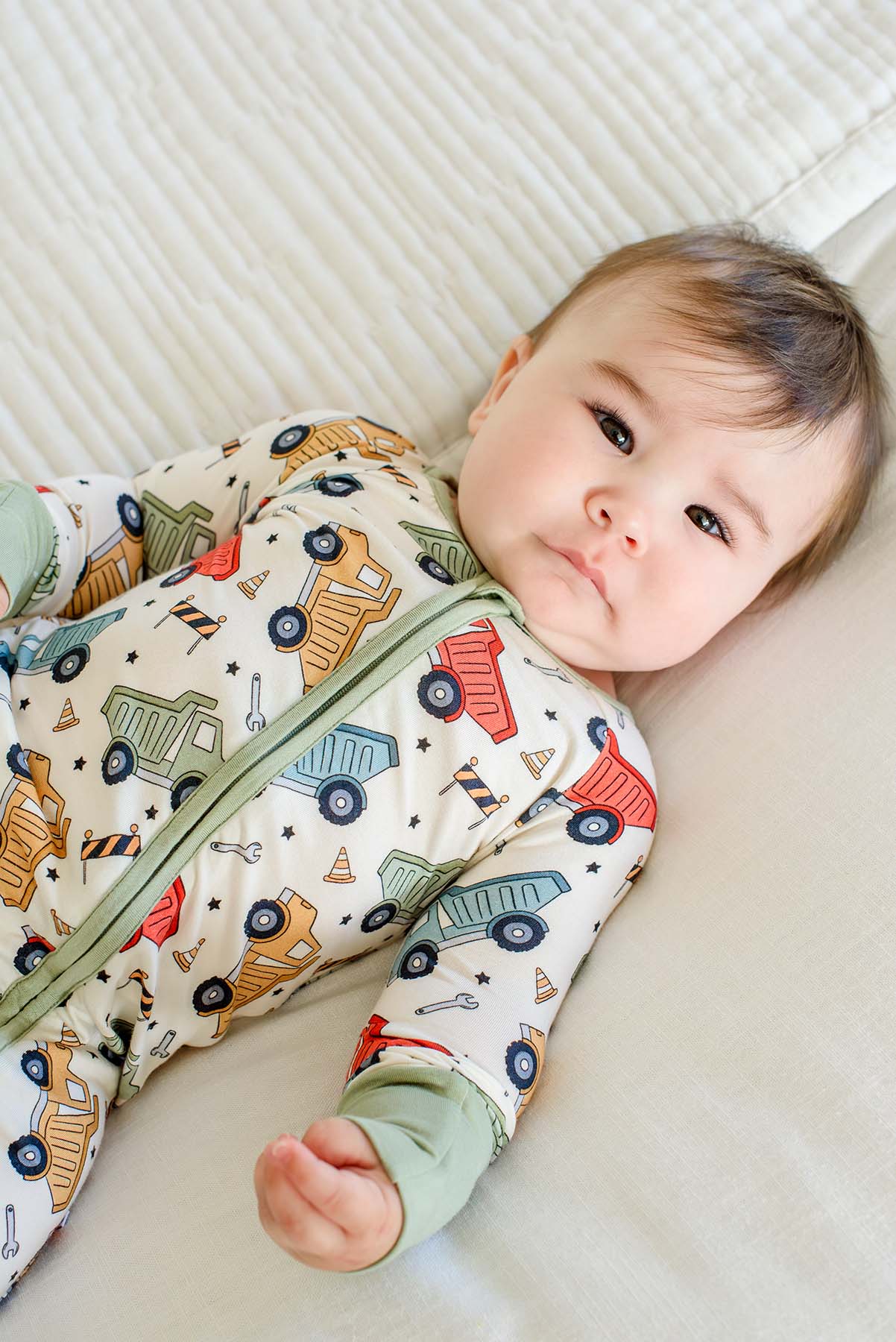 Bamboo Convertible Zipper Romper | Busy Builder