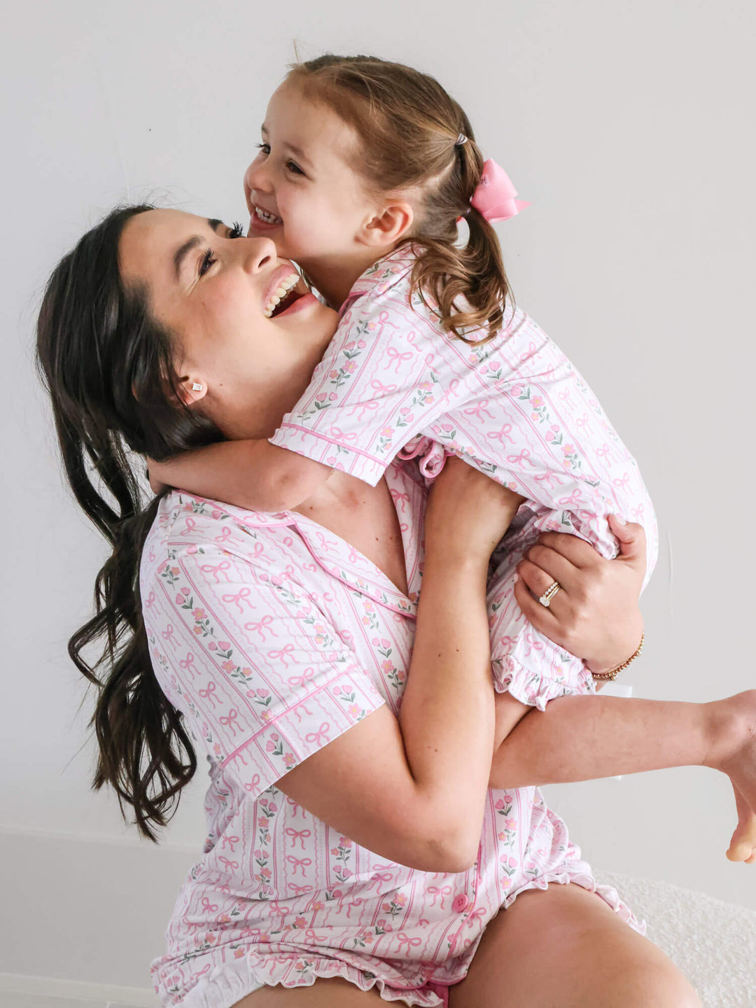 mommy and me coquette garden lounge set with bow and floral details