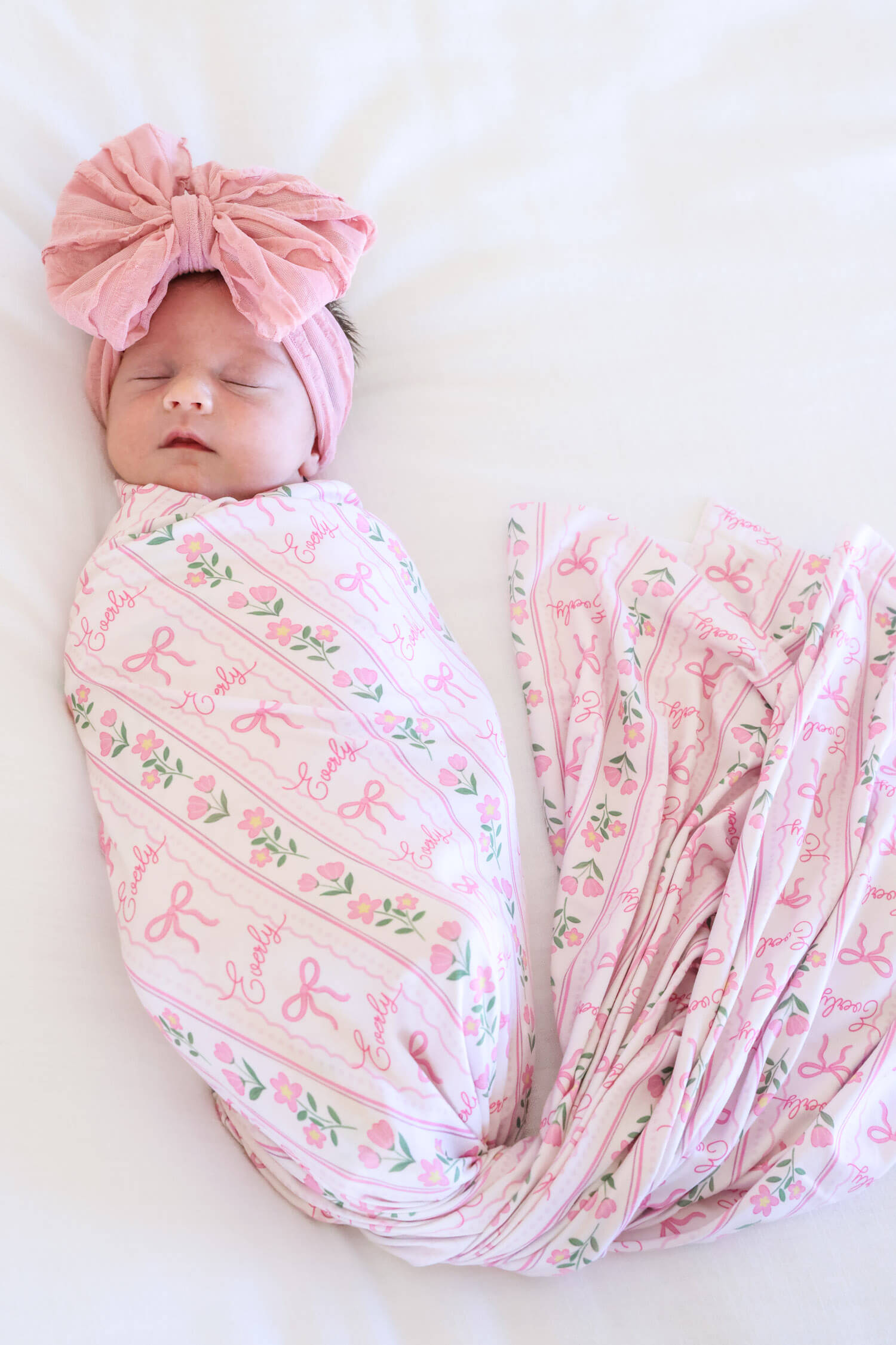 Personalized Swaddle Blanket | Coquette Garden