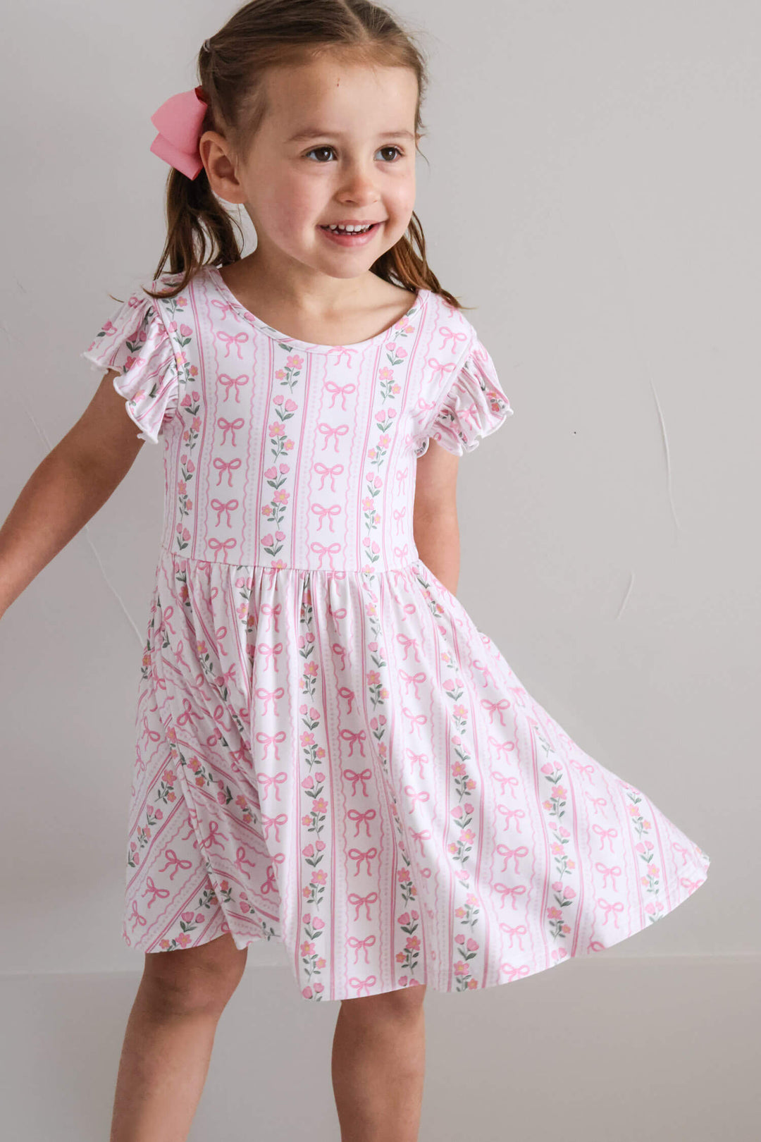 caden lane coquette garden bow ruffle twirl dress