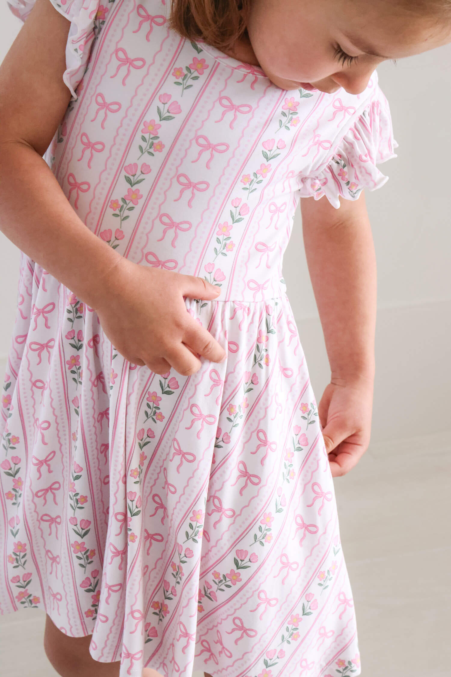 Girls' Ruffle Twirl Dress | Coquette Garden