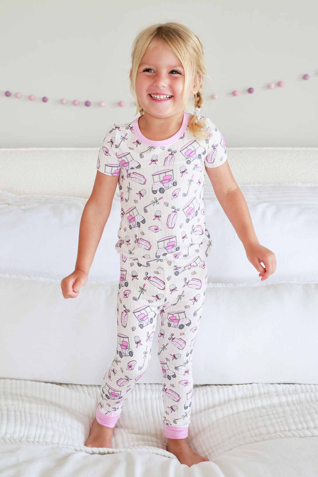 preppy golf two piece pajamas