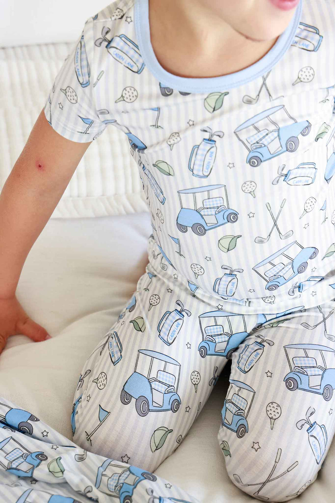 caddie crew blue 2pc pajama set