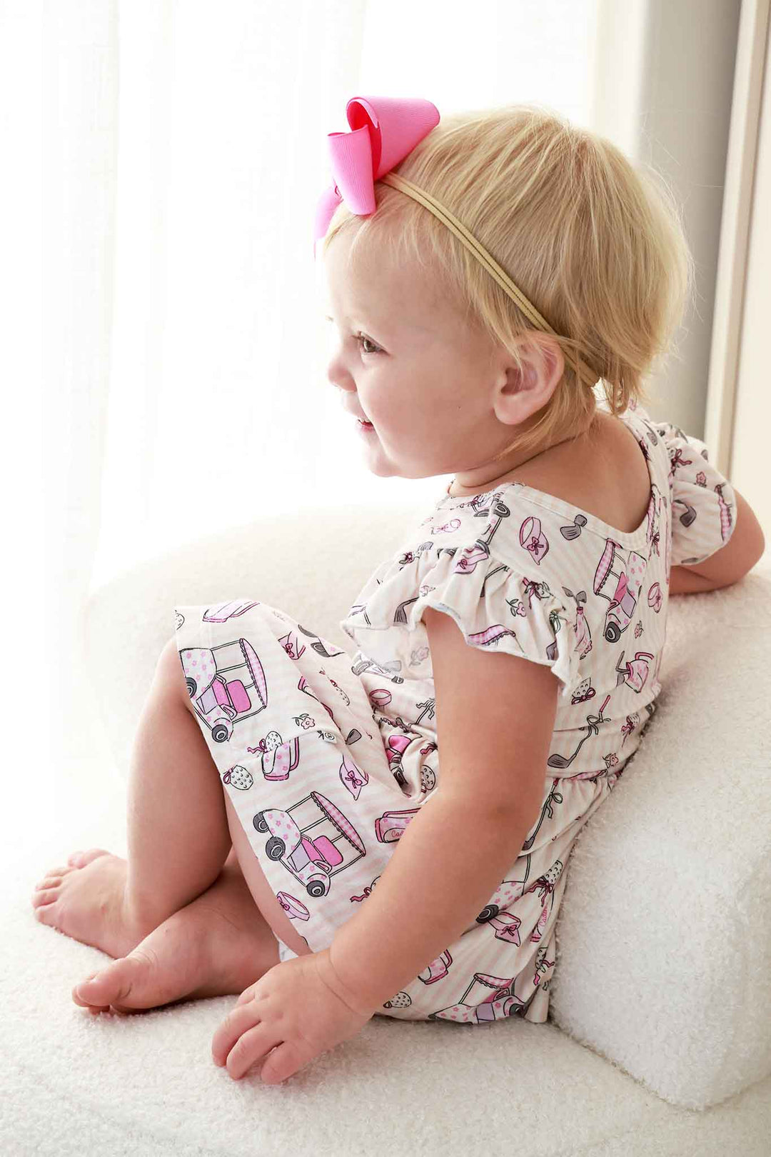 Sleeveless Twirl Bodysuit | Caddie Crew Pink