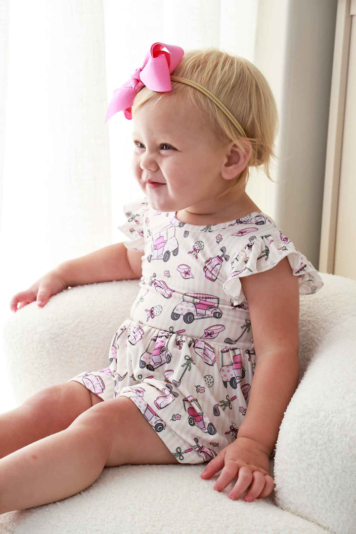 Sleeveless Twirl Bodysuit | Caddie Crew Pink