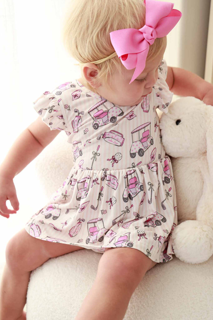 Sleeveless Twirl Bodysuit | Caddie Crew Pink