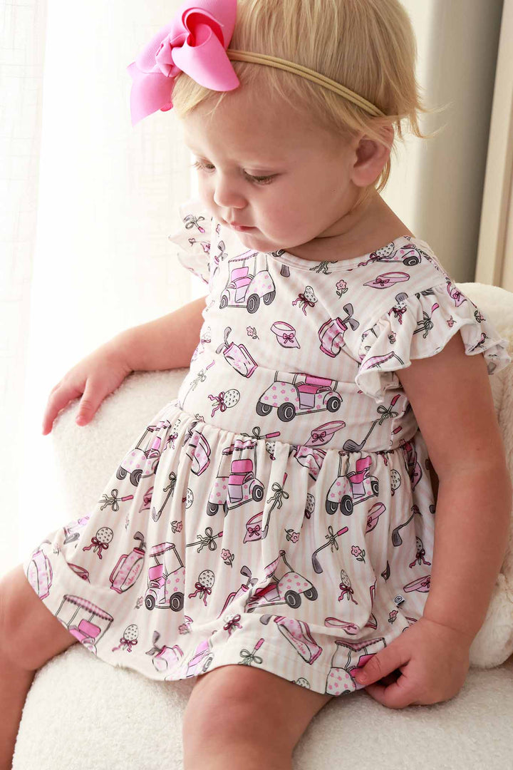 Sleeveless Twirl Bodysuit | Caddie Crew Pink