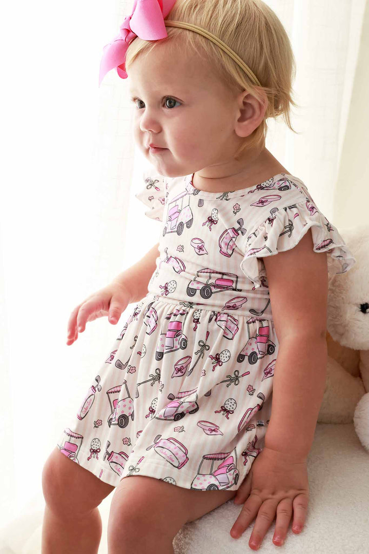 Sleeveless Twirl Bodysuit | Caddie Crew Pink