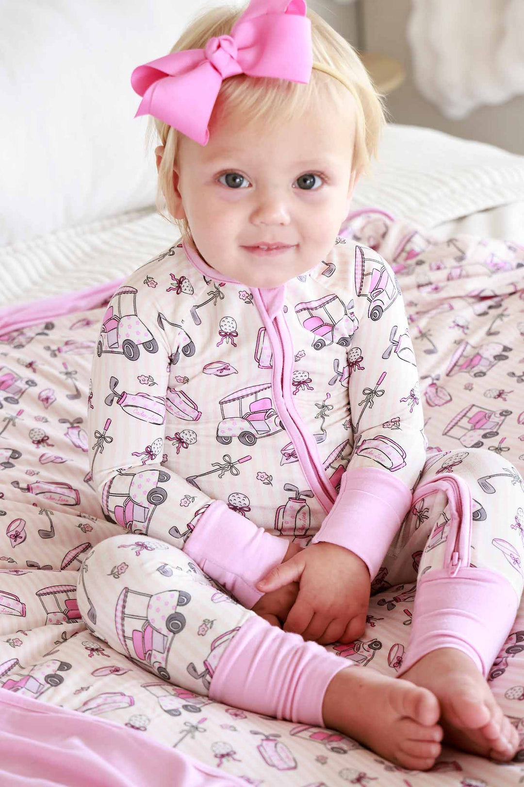 caddie crew pink convertible zip romper