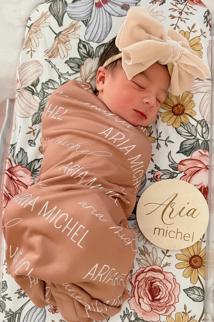 Personalized Baby Name Swaddle Blanket