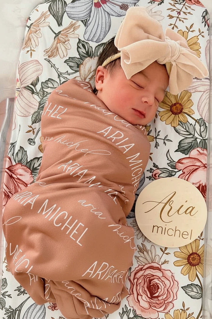 Personalized Baby Name Swaddle Blanket