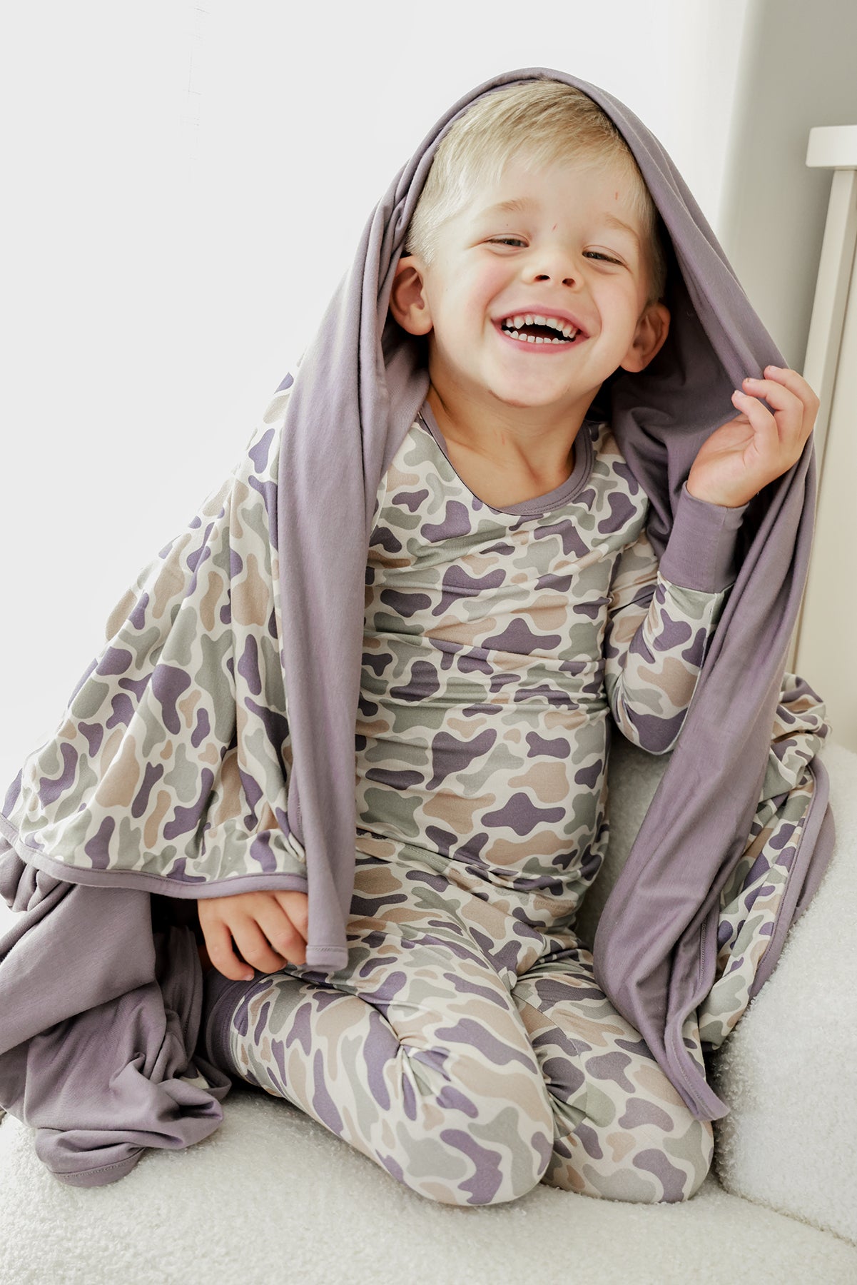 Double Sided Bamboo Blanket | Camo Cutie