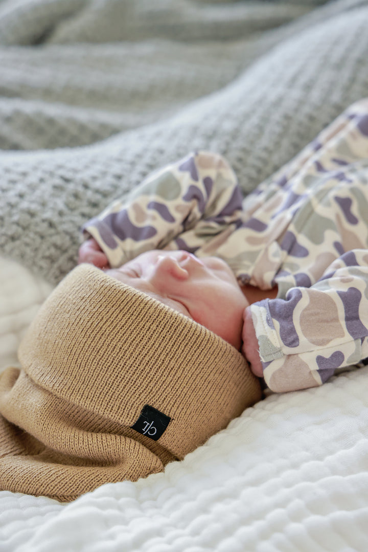 Bamboo Zipper Footie | Camo Cutie