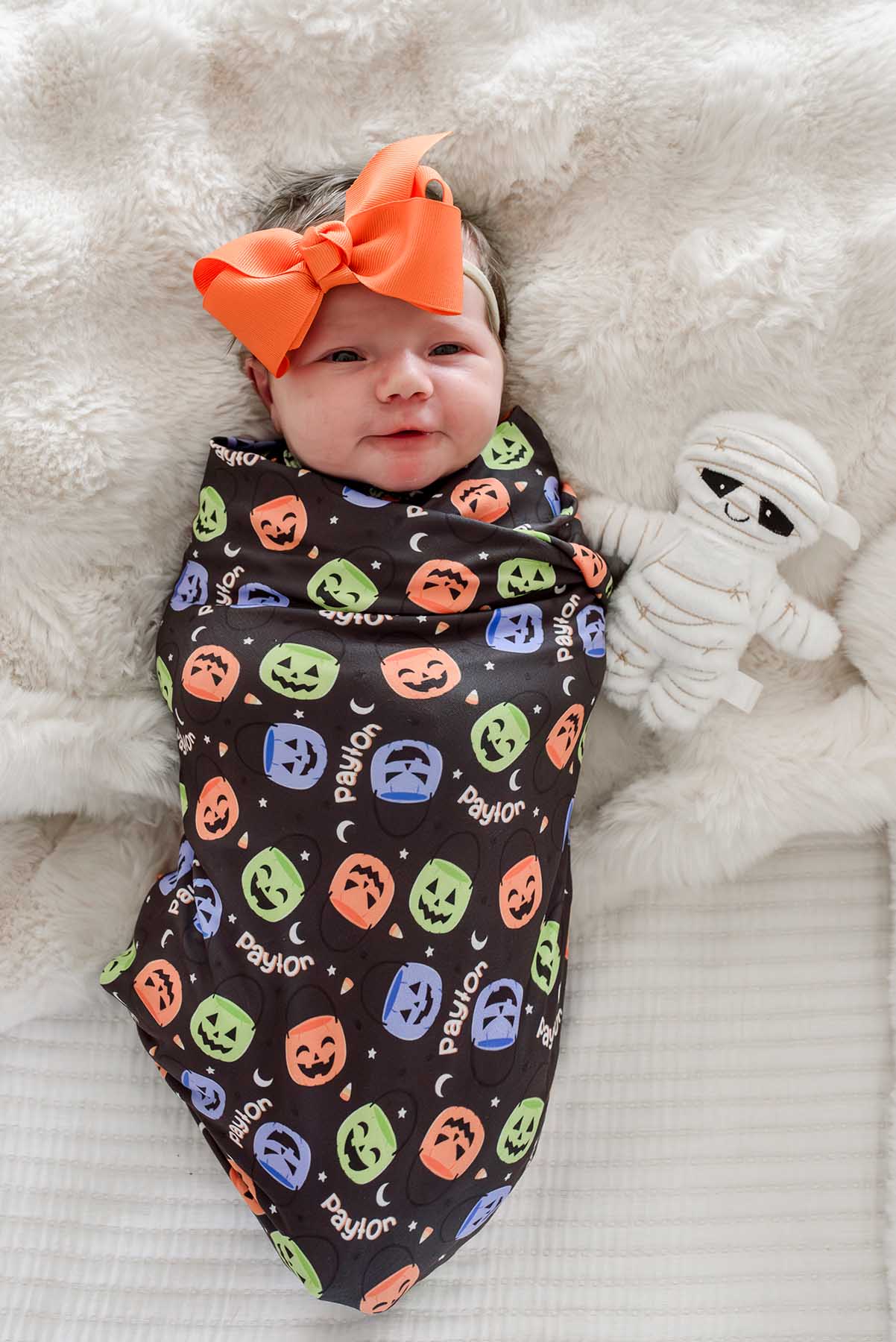 Personalized Halloween Swaddle | Candy Crawl