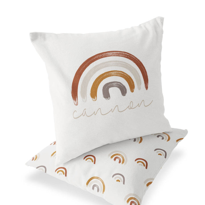 cannon's earthy rainbow accent pillow 