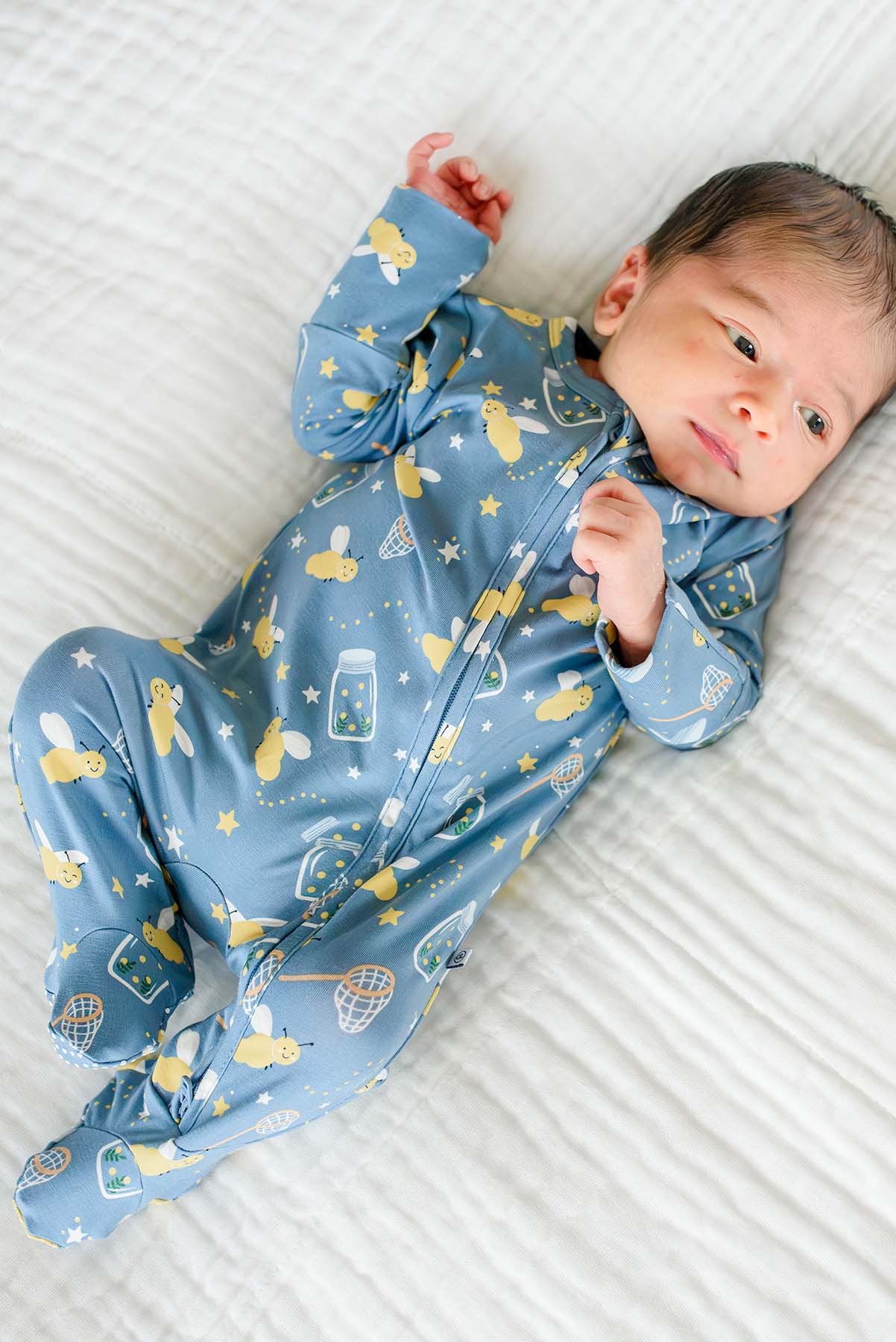 Glow-in-the-Dark Bamboo Zipper Footie | Chasing Fireflies
