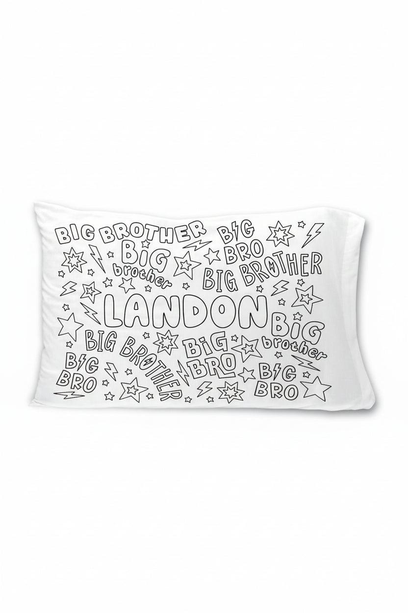 big brother personalized pillow case cover for boys 