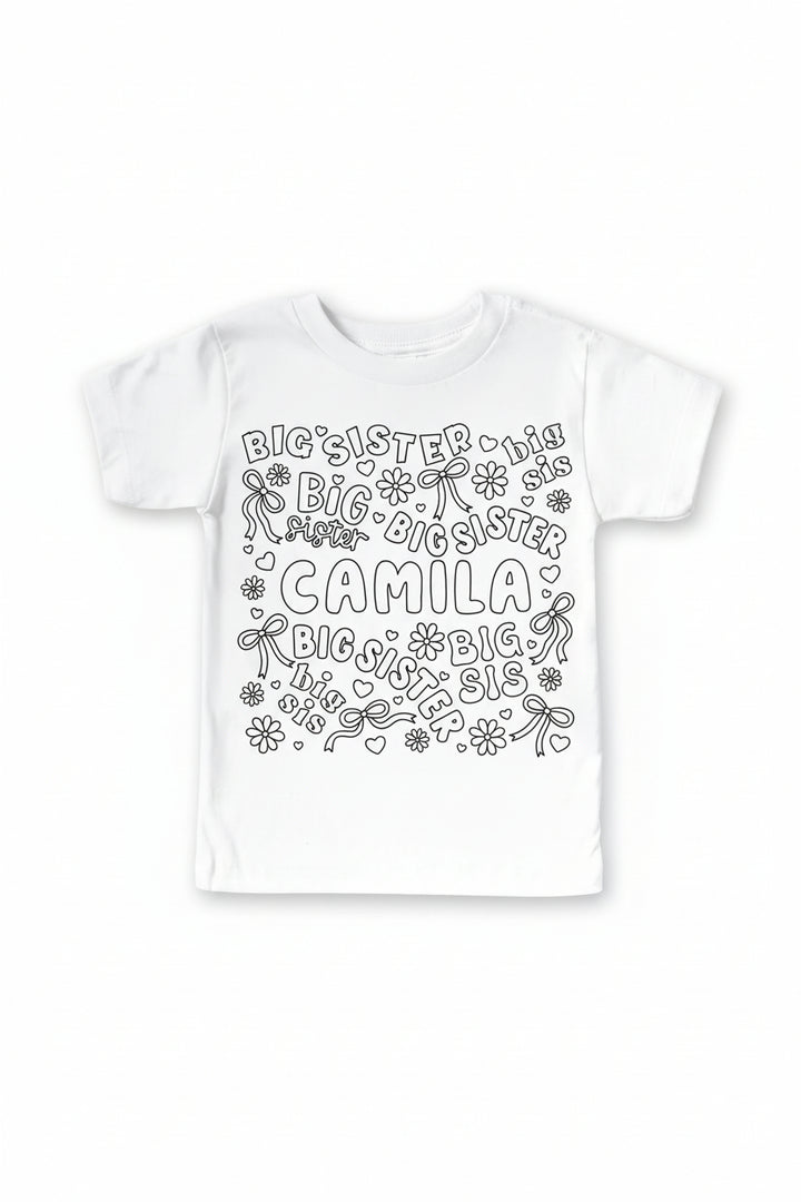 big sis colorable graphic tee for girls 