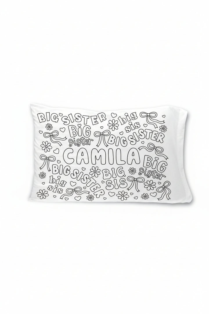 big sister personalized pillow case 