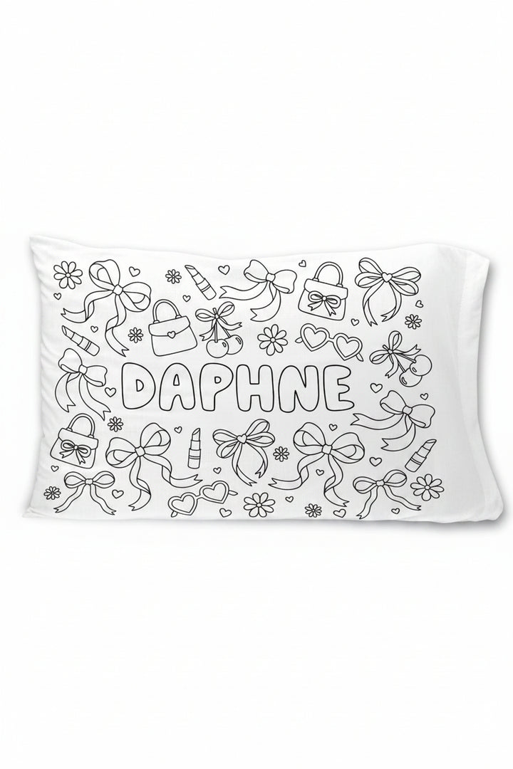 material girl personalized colorable pillow 