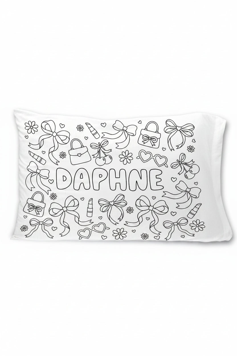 material girl personalized colorable pillow 