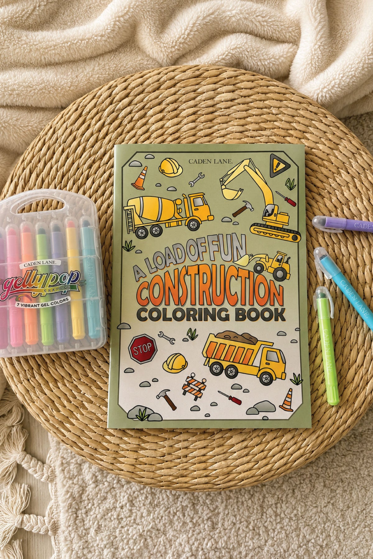 Construction Zone Coloring Book & Crayon Set