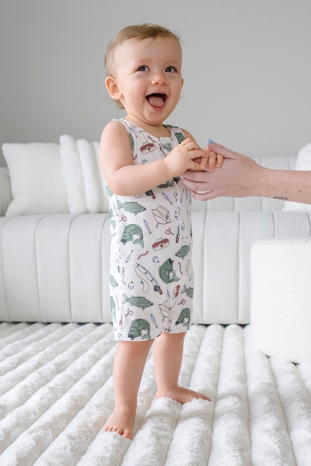Sleeveless Snap Romper | Off the Hook