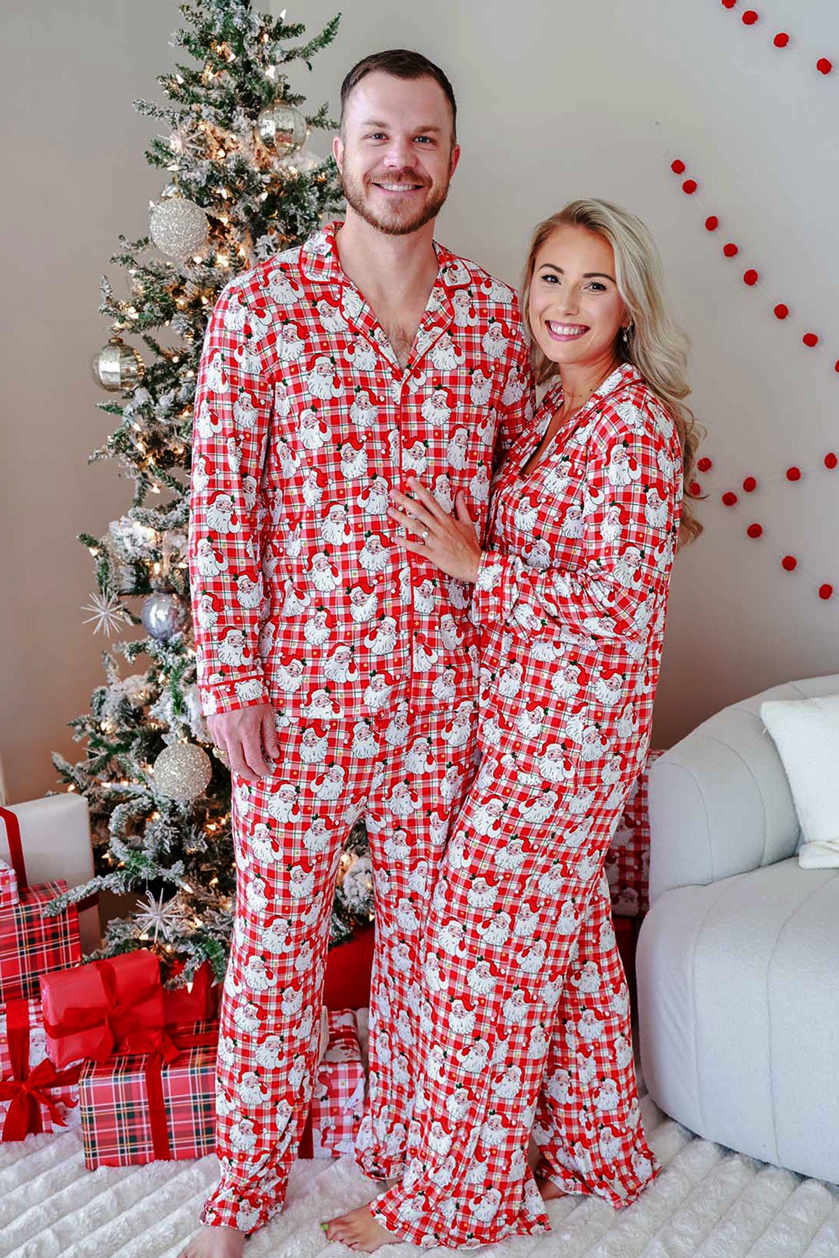 Adult Christmas Two-Piece Pajama Set | Cozy Claus