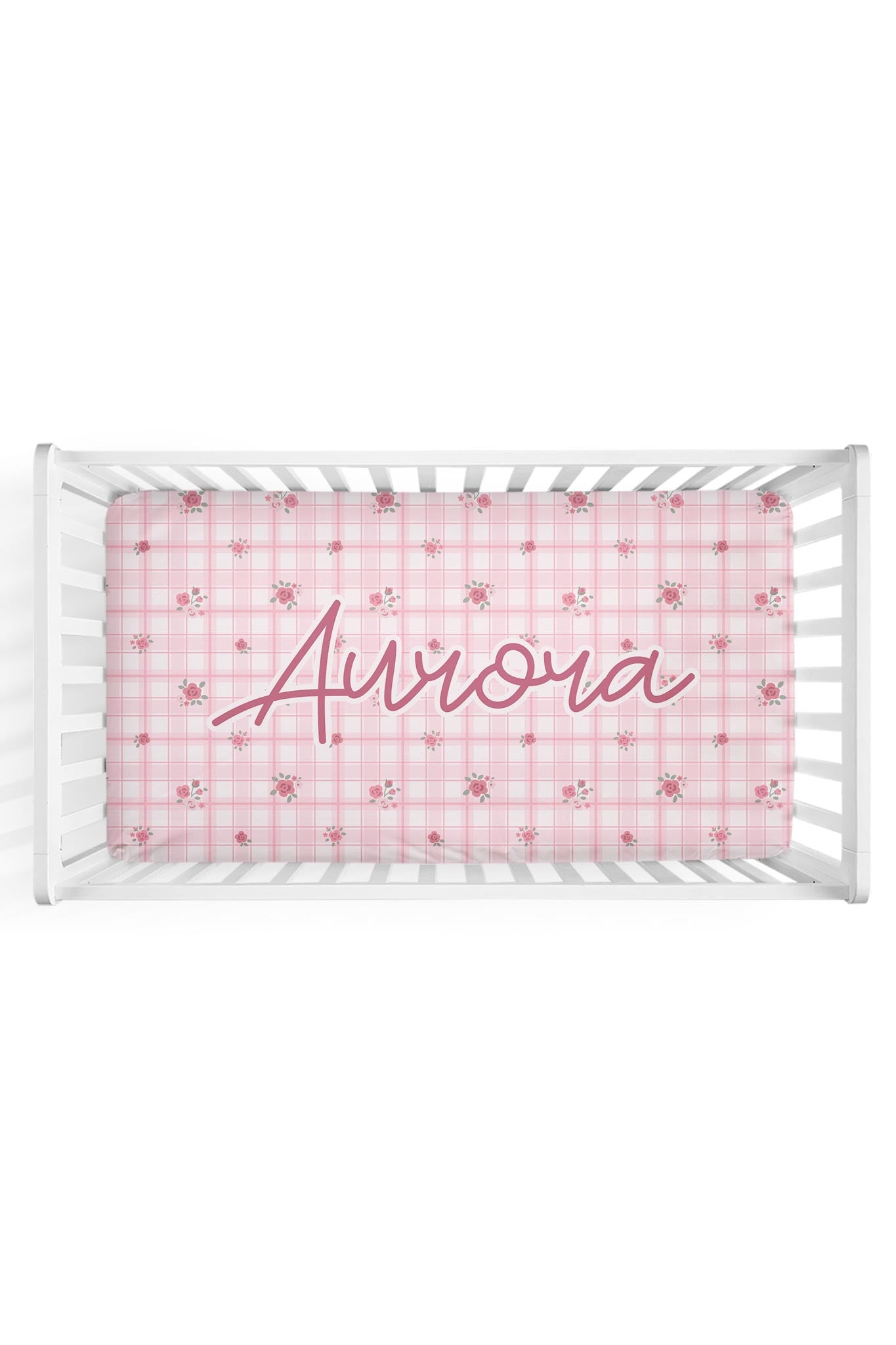Personalized Crib Sheet | Primrose Plaid