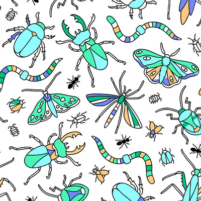 Colorable Personalized Pillow Case | Doodle Bugs