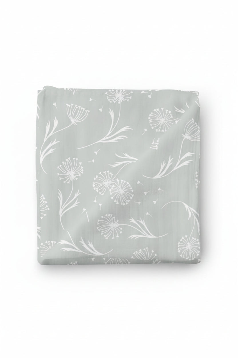 Sage Dandelion Swaddle Blanket