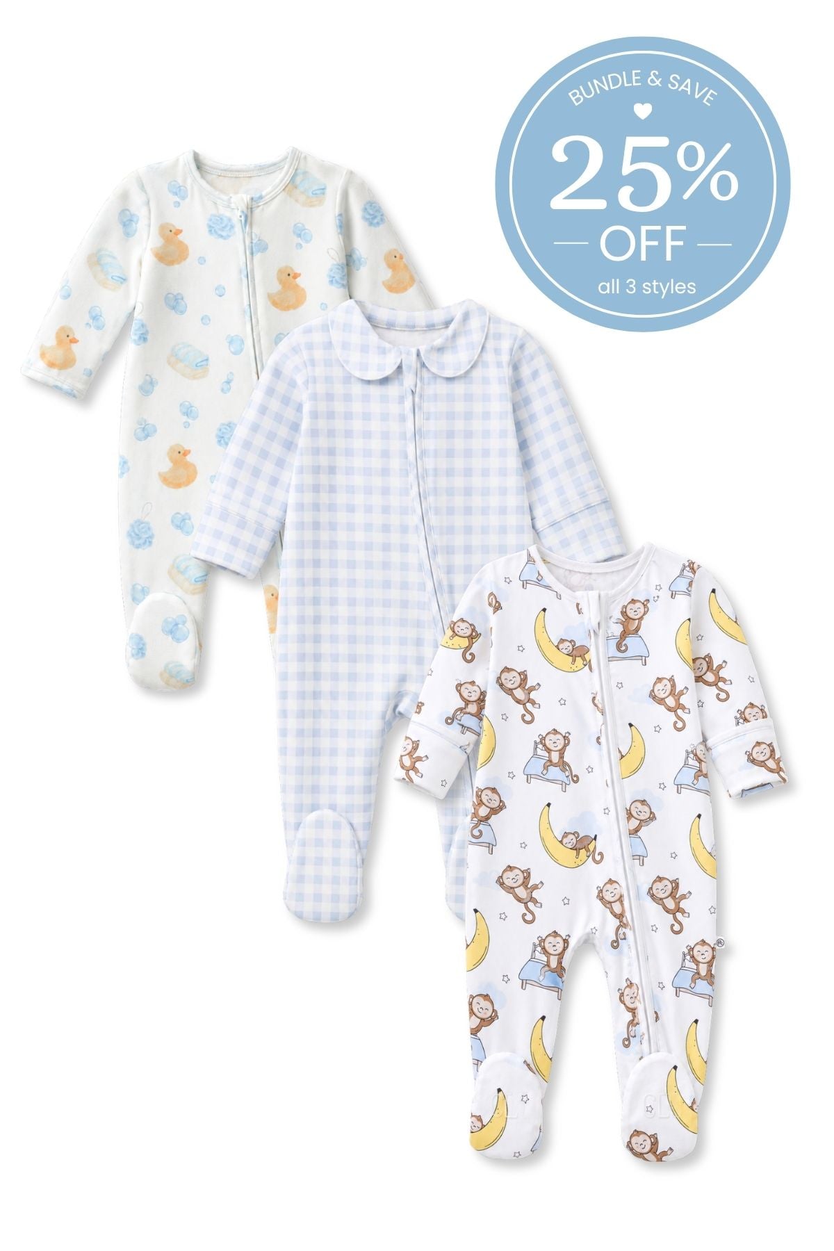 Dapper Dreams Zipper Footie Bundle