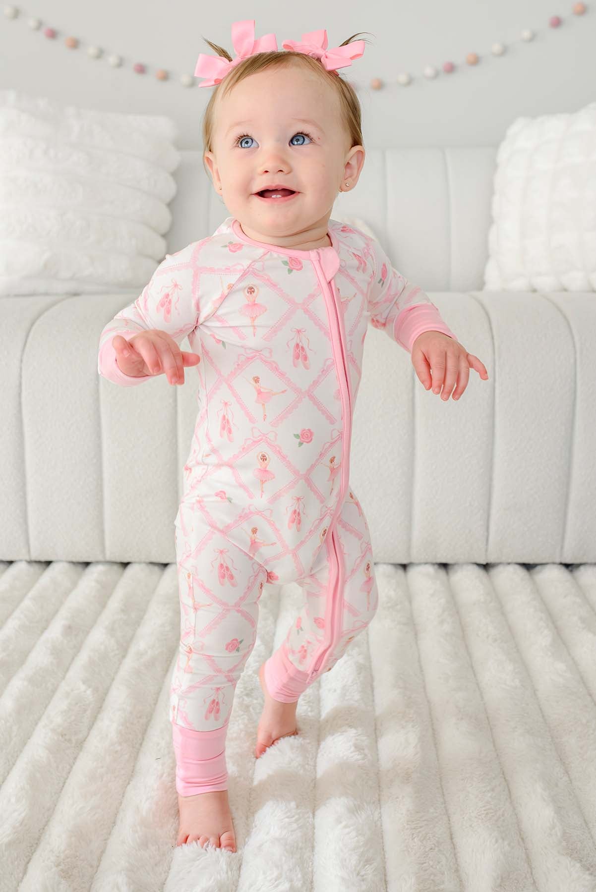 Convertible Bamboo Zip Romper | Darling Ballerina