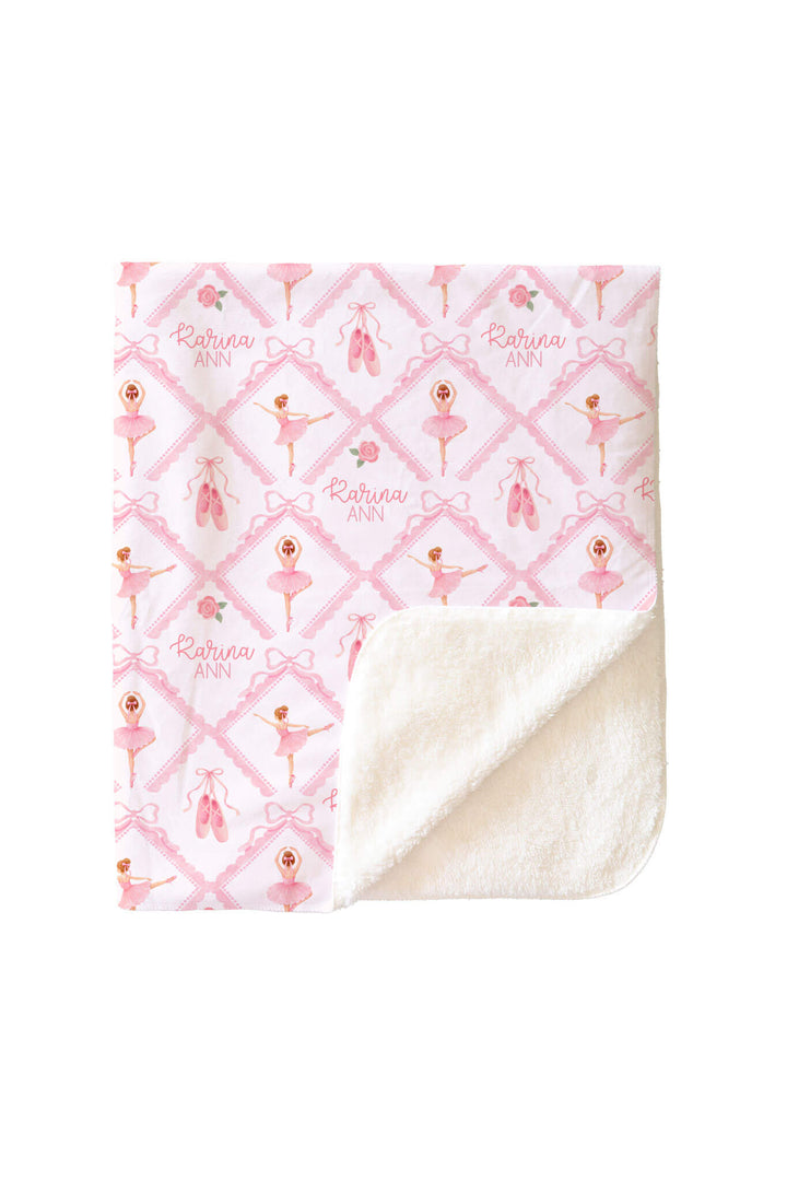 darling ballerina personalized sherpa blanket