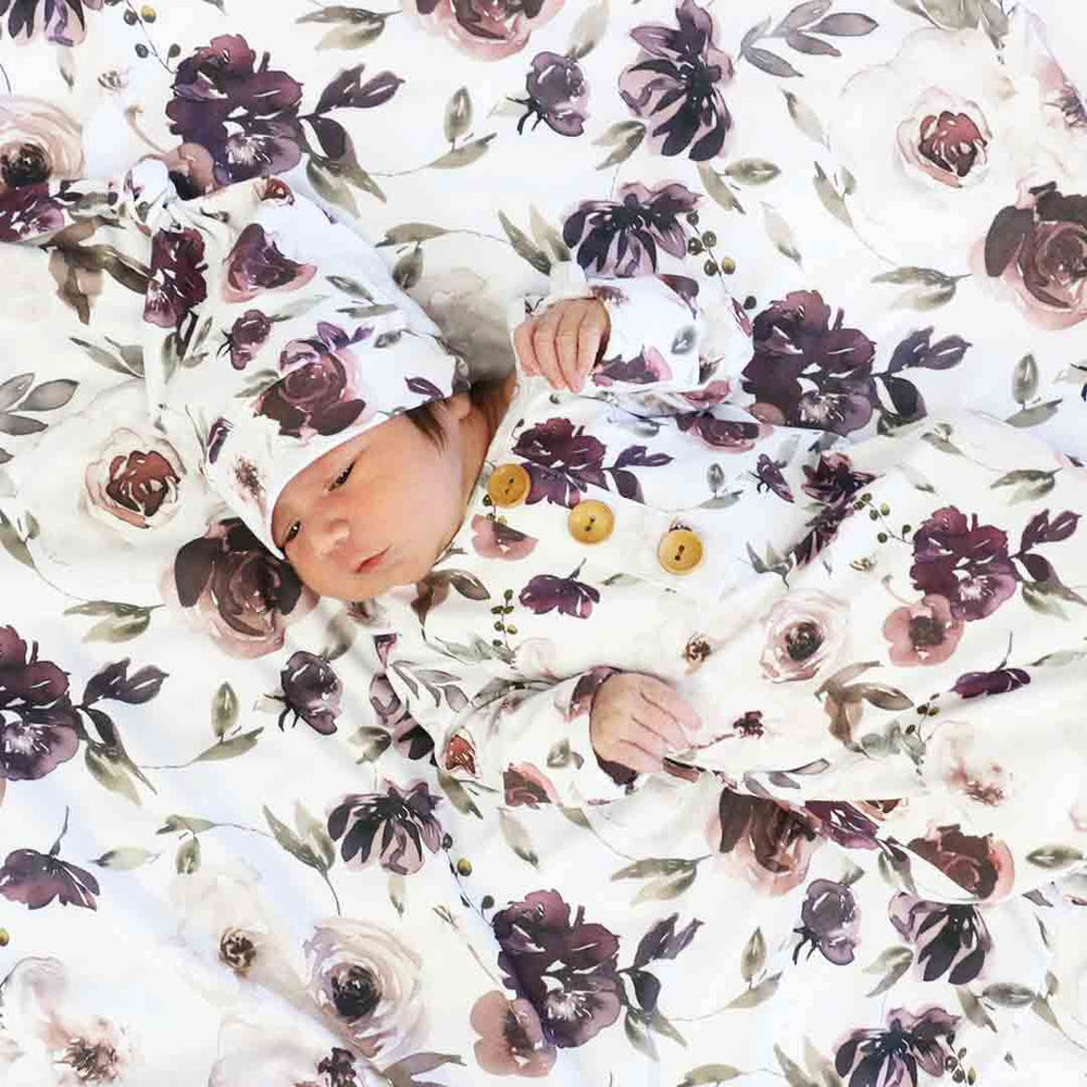 demi's dusty purple swaddle 