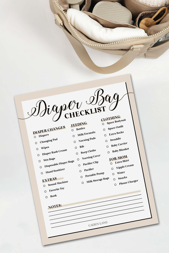 diaper bag checklist