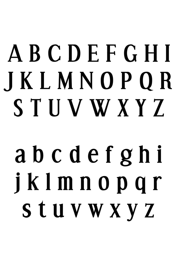 font style reference for personalization - effloresce bold