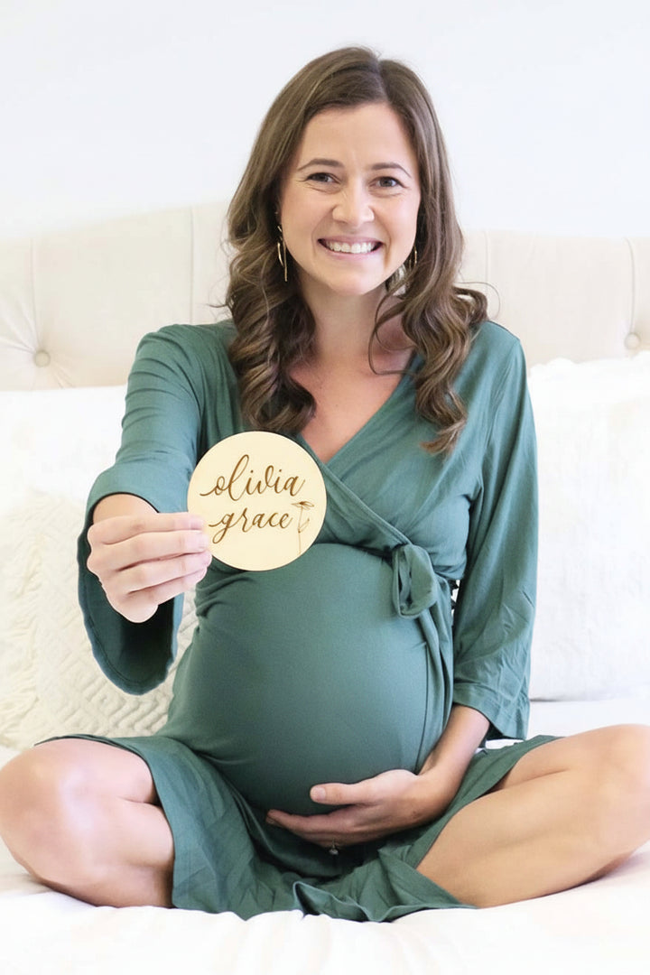 Bamboo Knit Maternity Robe | Solids