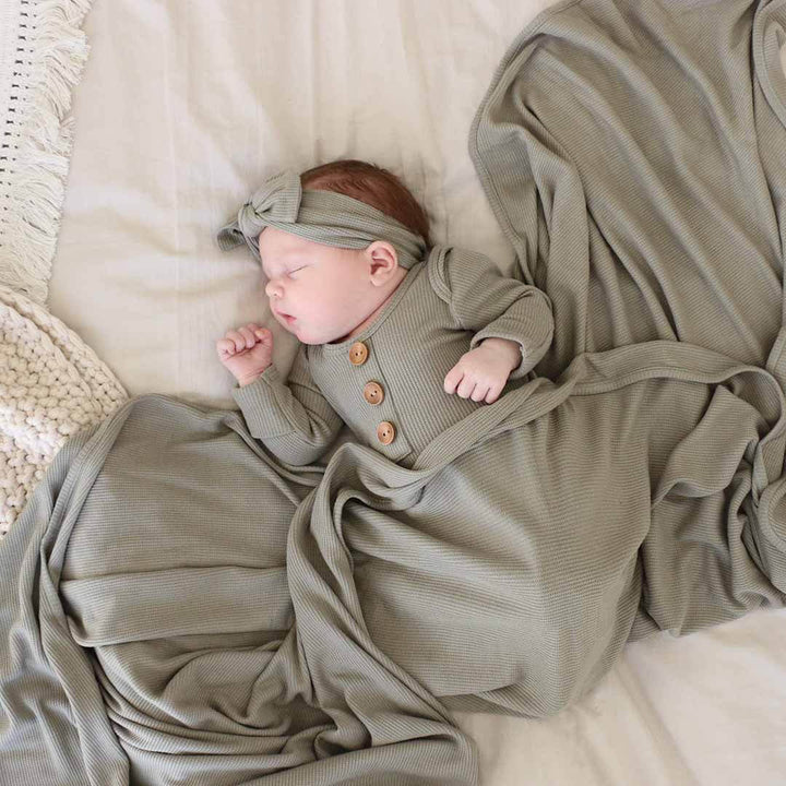 swaddle blanket eucalyptus bamboo waffle overized