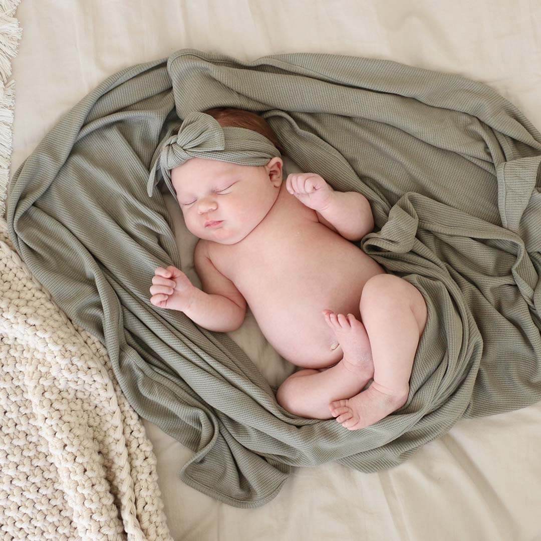 eucalyptus bamboo waffle swaddle 