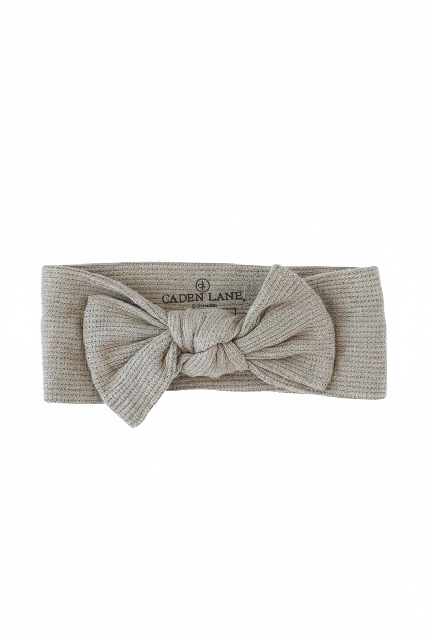 Eucalyptus Bamboo Waffle Knit Large Bow Headwrap