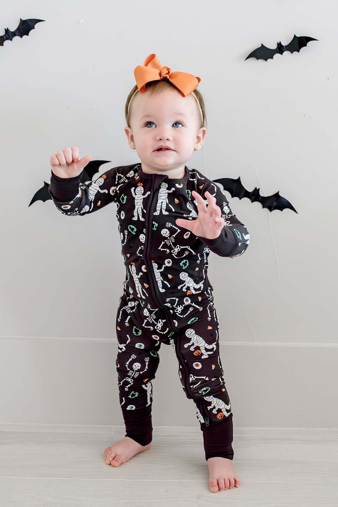 Halloween Ribbon Bow Headband | Pumpkin Orange