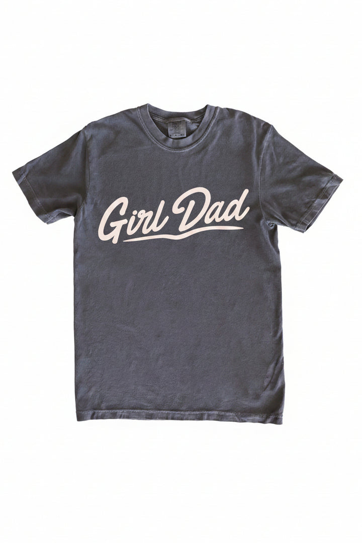 girl dad graphic tee in gray