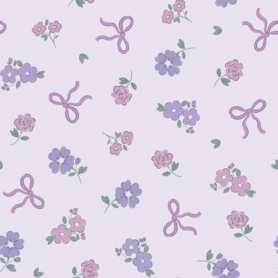 Women's Two-Piece Flare Lounge Set | Ribbon & Roses Purple