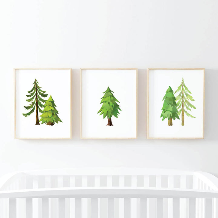 forest trees nursery wall art 