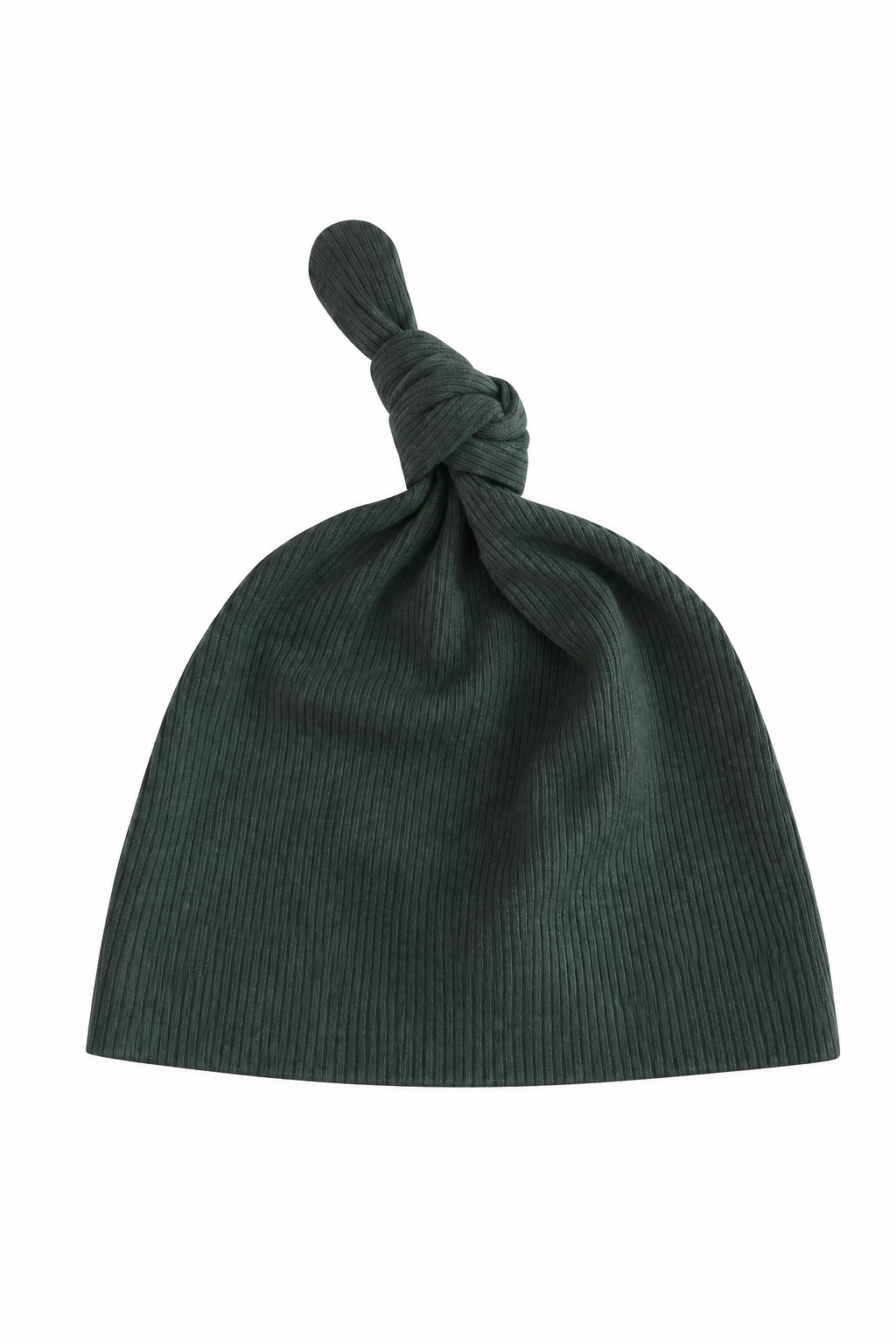 Forest Green Ribbed Bamboo Knotted Hat