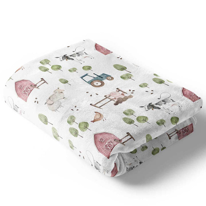farm party kid blanket